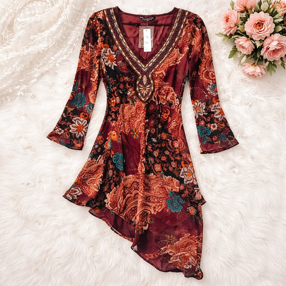 Chaudry Kc Dresses & Skirts - 0167 NWT Chaudry kc bohemian style dress. Size Small